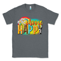 Charcoal Heather Choose happy Classic Tee - NancyCooperArtShop