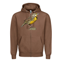 Chestnut Western Meadowlark Zipper Hoodie - LillyAllenDesigns