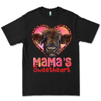 Black mama's sweetheart highland calf Premium Tee - RanaPortraitStore