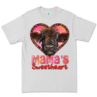 Dove Grey mama's sweetheart highland calf Premium Tee - RanaPortraitStore