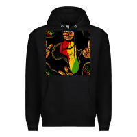 Black African Freedom Seamless Pattern Premium Hoodie - BundleAndBundleShop