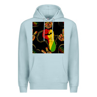 Blue Mist African Freedom Seamless Pattern Premium Hoodie - BundleAndBundleShop