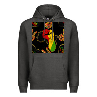 Charcoal Heather African Freedom Seamless Pattern Premium Hoodie - BundleAndBundleShop