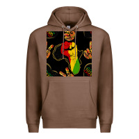 Chestnut African Freedom Seamless Pattern Premium Hoodie - BundleAndBundleShop