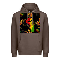 Coffee African Freedom Seamless Pattern Premium Hoodie - BundleAndBundleShop