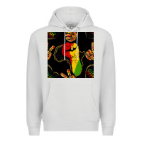 Dove Grey African Freedom Seamless Pattern Premium Hoodie - BundleAndBundleShop