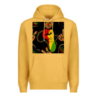 Mustard African Freedom Seamless Pattern Premium Hoodie - BundleAndBundleShop