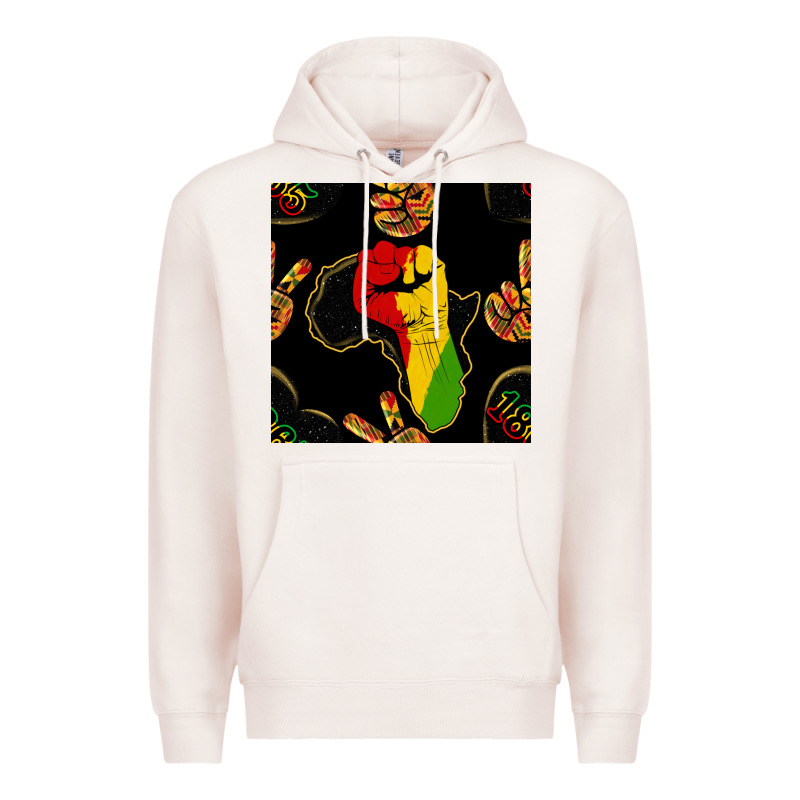African Freedom Seamless Pattern Premium Hoodie by BundleAndBundleShop | Teevron