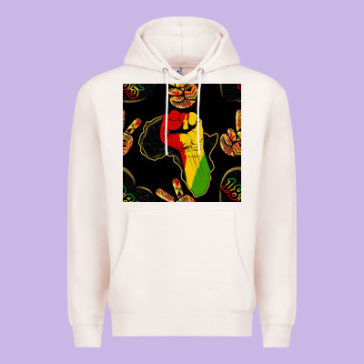 African Freedom Seamless Pattern Premium Hoodie Designed By Bundleandbundleshop