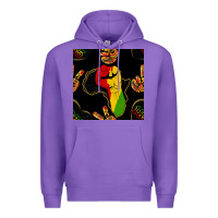 Purple African Freedom Seamless Pattern Premium Hoodie - BundleAndBundleShop