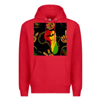 Red African Freedom Seamless Pattern Premium Hoodie - BundleAndBundleShop