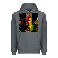 Rock African Freedom Seamless Pattern Premium Hoodie - BundleAndBundleShop