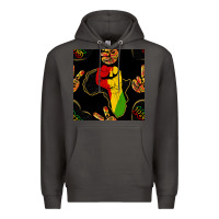 Smoke African Freedom Seamless Pattern Premium Hoodie - BundleAndBundleShop