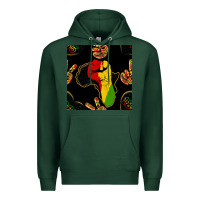 Sports Green African Freedom Seamless Pattern Premium Hoodie - BundleAndBundleShop