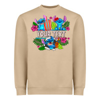 Mushroom Your Text Stich Heavyweight Sweatshirt - CowhideDigitalArt
