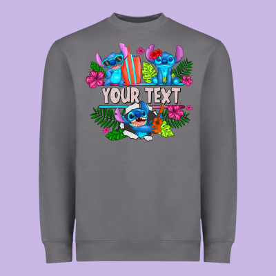 Your Text Stich Heavyweight Sweatshirt Designed By Cowhidedigitalart
