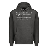 Charcoal Heather Two Types of People Can Extrapolate Incomplete Data Gift Premium Hoodie - minhPixels