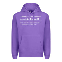 Purple Two Types of People Can Extrapolate Incomplete Data Gift Premium Hoodie - minhPixels