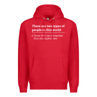 Red Two Types of People Can Extrapolate Incomplete Data Gift Premium Hoodie - minhPixels