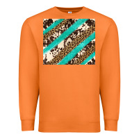 Carrot turquoise glitter leopard and cowhide Premium Sweatshirt - Artiststas
