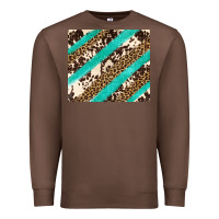 Chestnut turquoise glitter leopard and cowhide Premium Sweatshirt - Artiststas