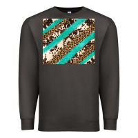 Smoke turquoise glitter leopard and cowhide Premium Sweatshirt - Artiststas