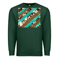 Sports Green turquoise glitter leopard and cowhide Premium Sweatshirt - Artiststas