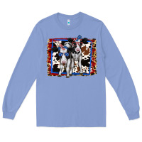 Colony Blue 4th of July Cows Holstein Cows Long Sleeve Tee - Jasminsmagicworld