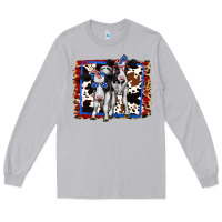 Moon Dust 4th of July Cows Holstein Cows Long Sleeve Tee - Jasminsmagicworld