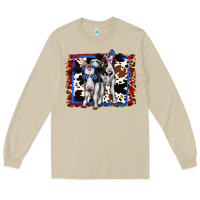 Mushroom 4th of July Cows Holstein Cows Long Sleeve Tee - Jasminsmagicworld