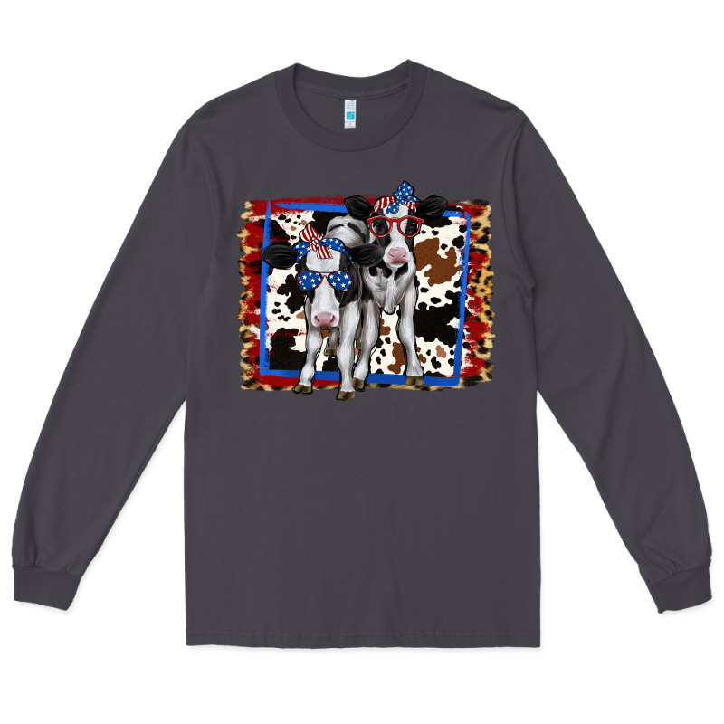 4th Of July Cows Holstein Cows Long Sleeve Tee by Jasminsmagicworld | Teevron