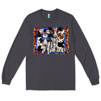 Smoke 4th of July Cows Holstein Cows Long Sleeve Tee - Jasminsmagicworld