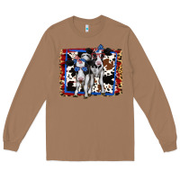 Toasted Coconut 4th of July Cows Holstein Cows Long Sleeve Tee - Jasminsmagicworld