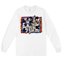 White 4th of July Cows Holstein Cows Long Sleeve Tee - Jasminsmagicworld