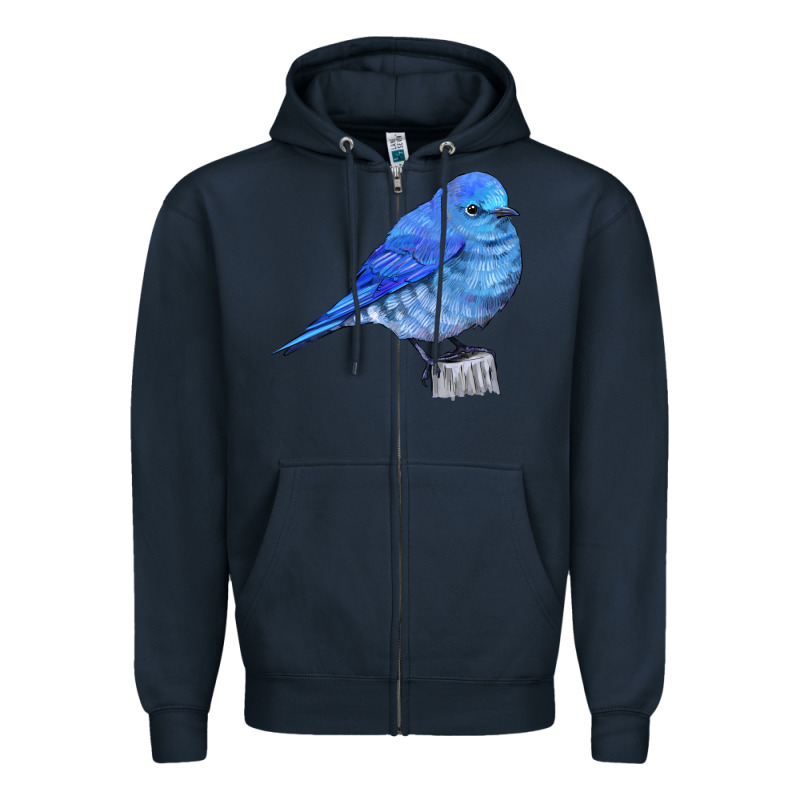 Mountain Bluebird Zipper Hoodie by LillyAllenDesigns | Teevron