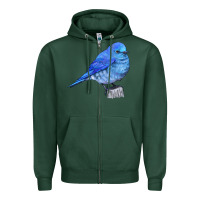 Sports Green Mountain Bluebird Zipper Hoodie - LillyAllenDesigns