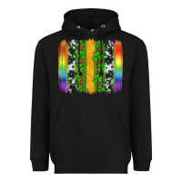 Black st patricks day rainbow brushstroke Heavyweight Hoodie - Artiststas