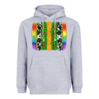 Heather Grey st patricks day rainbow brushstroke Heavyweight Hoodie - Artiststas