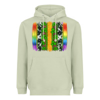Matcha st patricks day rainbow brushstroke Heavyweight Hoodie - Artiststas