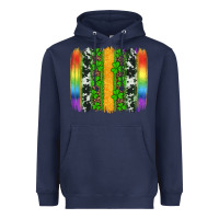 Navy st patricks day rainbow brushstroke Heavyweight Hoodie - Artiststas