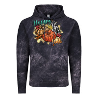 Cloud Black happy fall Vintage Hoodie - CowGirlArtShop