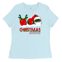 Baby Blue Christmas Spirits Baseball Ladies Tee - Bettercallsaul