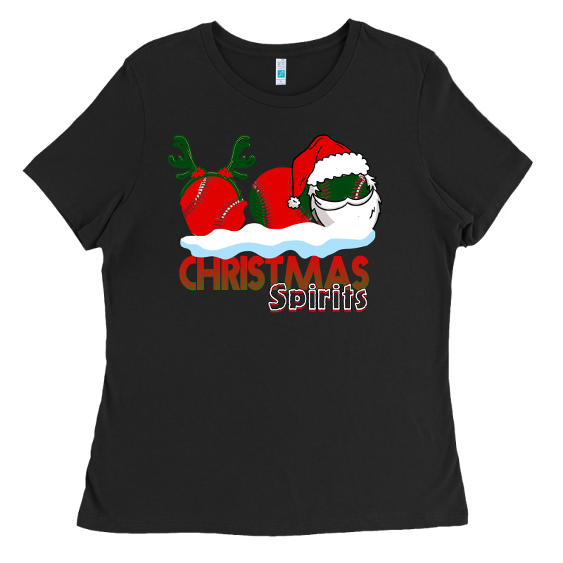 Christmas Spirits Baseball Ladies Tee by Bettercallsaul | Teevron