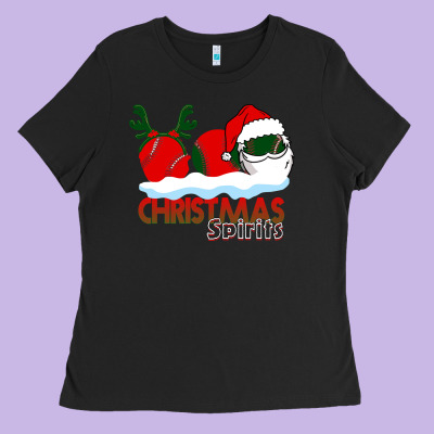 Christmas Spirits Baseball Ladies Tee Designed By Bettercallsaul