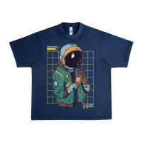 Navy astronaut space travel retro aesthetic streetwear t shirt Urban Heavy Tee - minhPixels