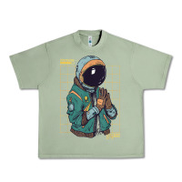 Oil Green astronaut space travel retro aesthetic streetwear t shirt Urban Heavy Tee - minhPixels