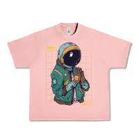 Salmon astronaut space travel retro aesthetic streetwear t shirt Urban Heavy Tee - minhPixels