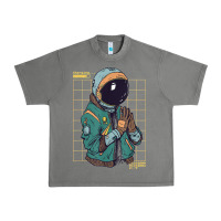 Tornado astronaut space travel retro aesthetic streetwear t shirt Urban Heavy Tee - minhPixels
