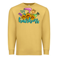 Antique Gold hairboss western sunflowers hairdresser Premium Sweatshirt - Artiststas