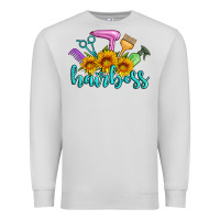 Dove Grey hairboss western sunflowers hairdresser Premium Sweatshirt - Artiststas